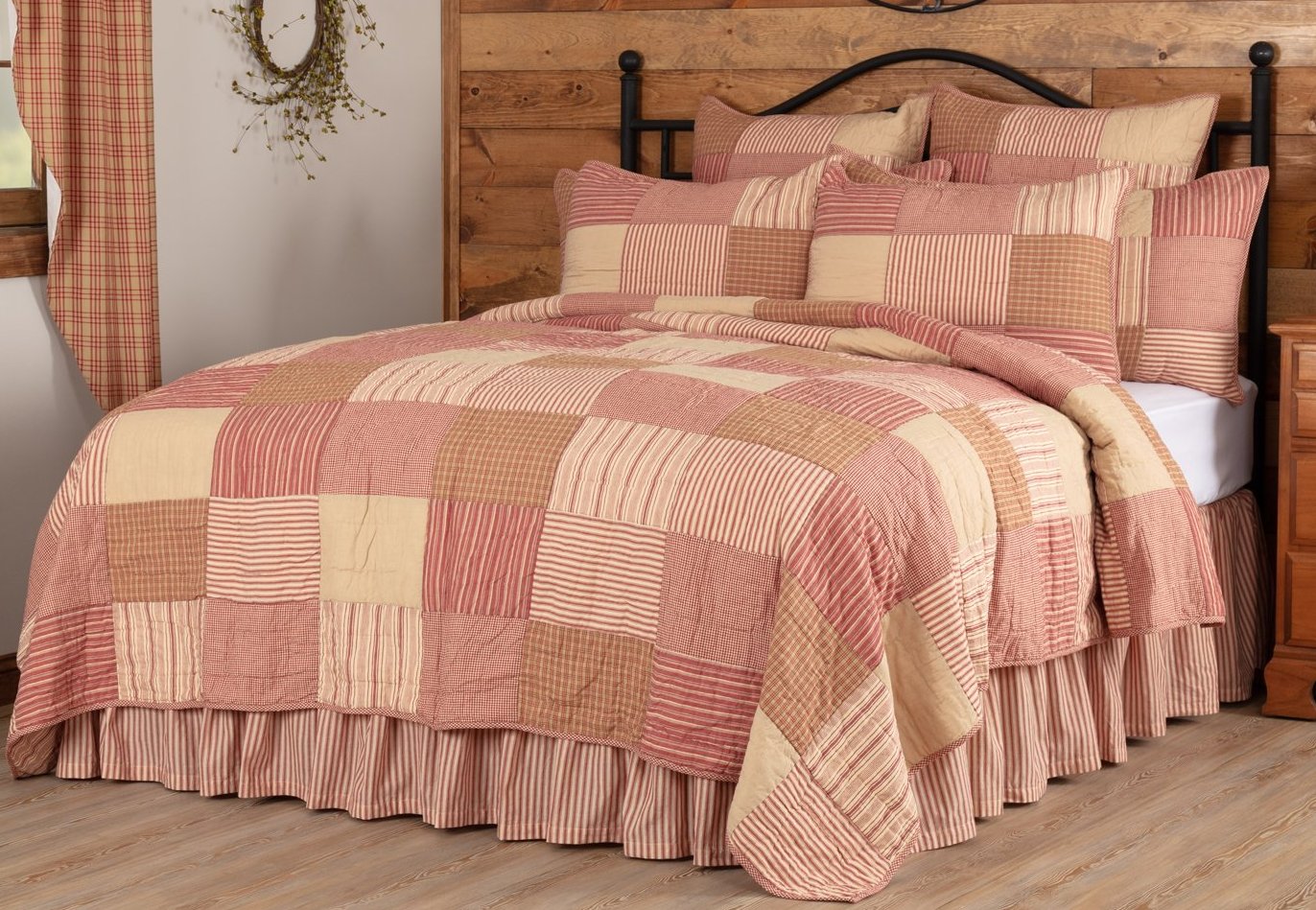 Sawyer Mill Red Twin Quilt 68Wx86L - Allysons Place