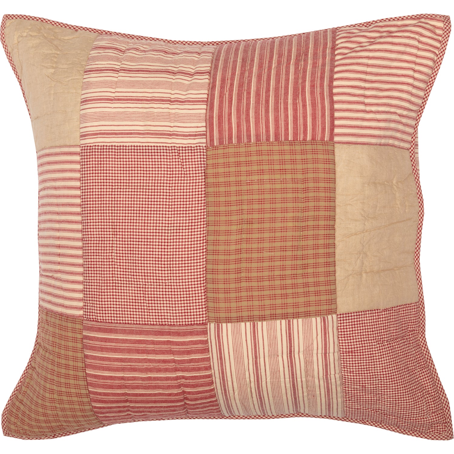 Sawyer Mill Red Quilted Euro Sham 26x26 Allysons Place