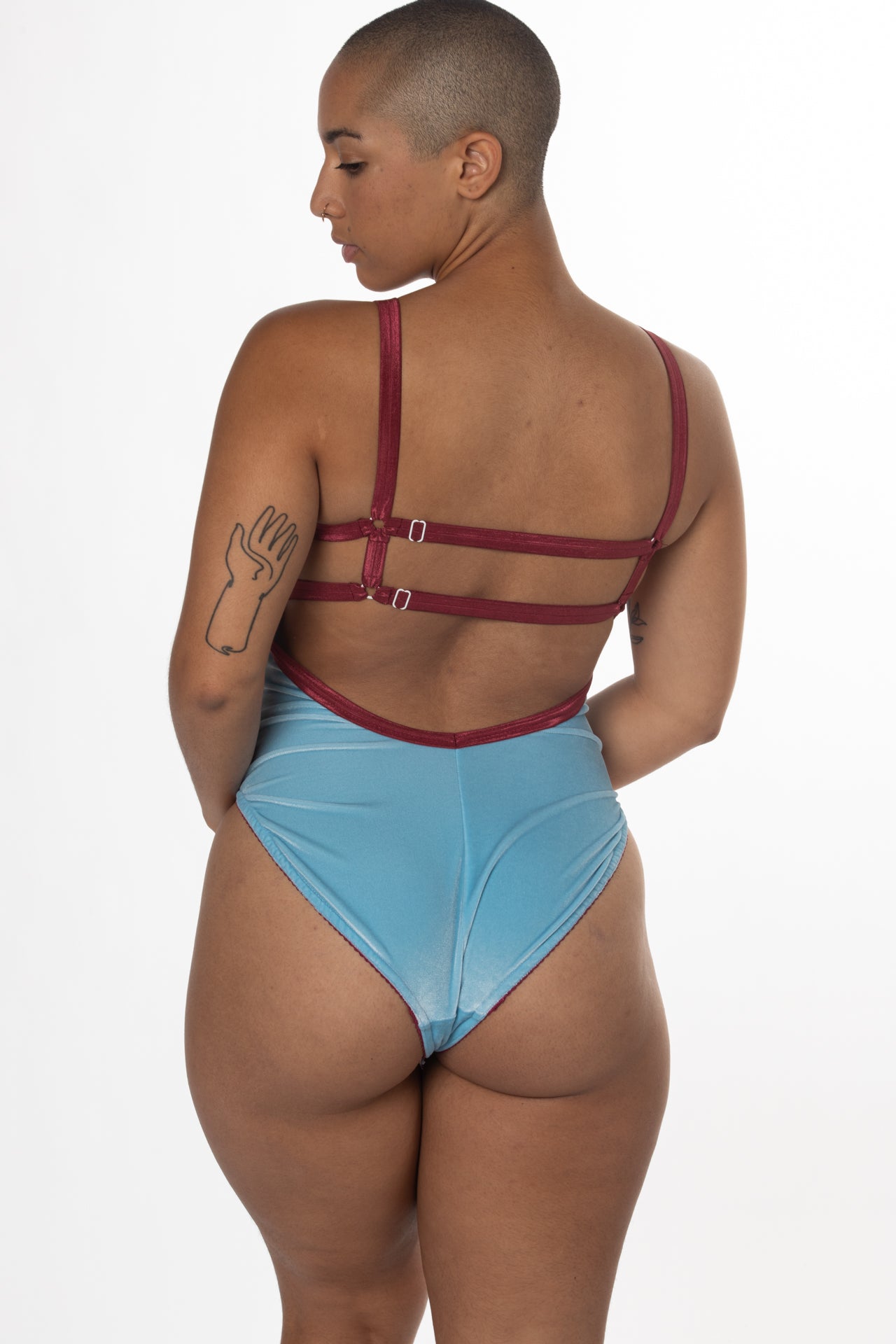 RTS SATURN VELVET CHEEKY BODYSUIT - Solstice Intimates