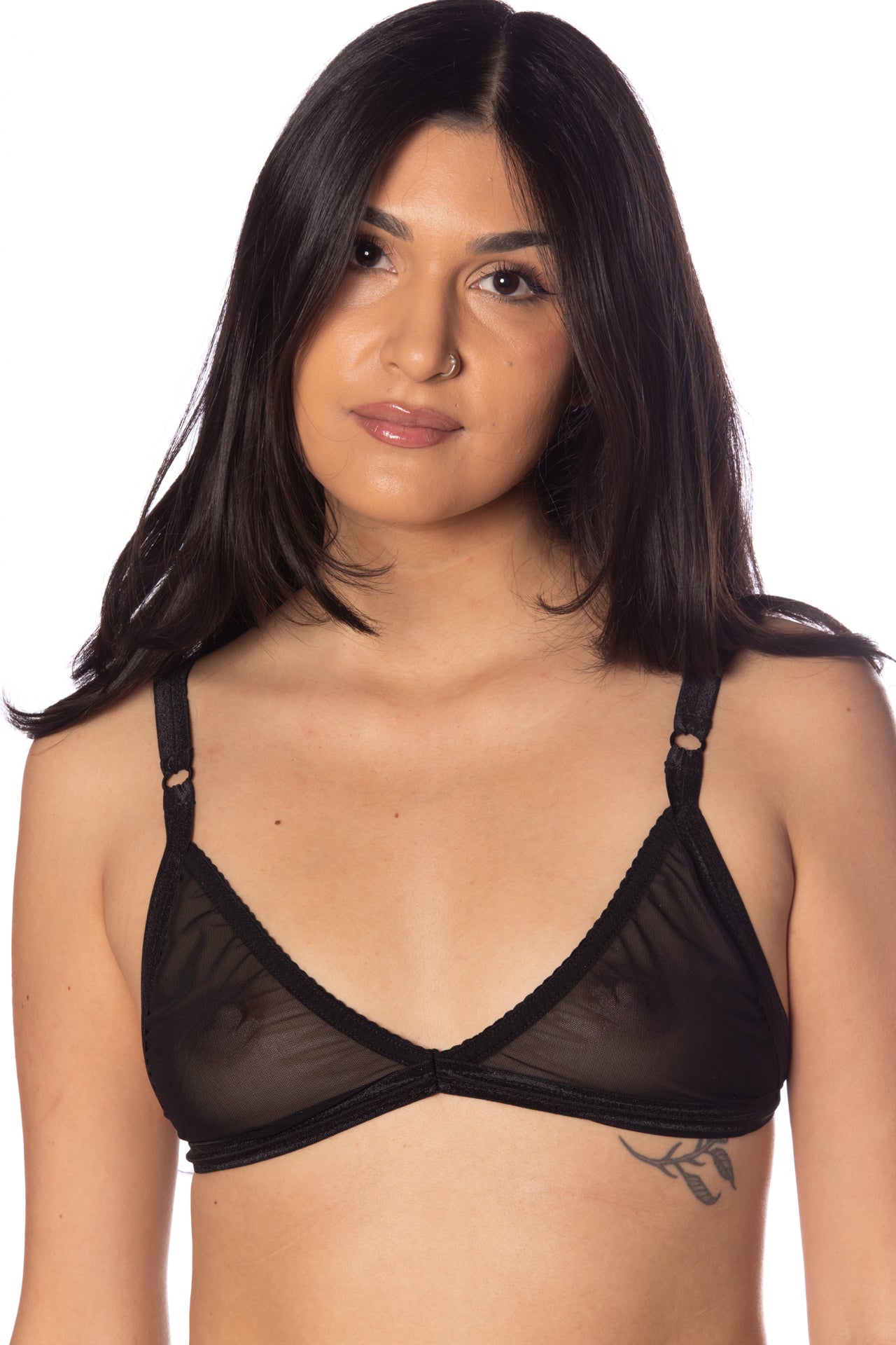 Xmarks Women's Sheer Mesh Triangle Bralette