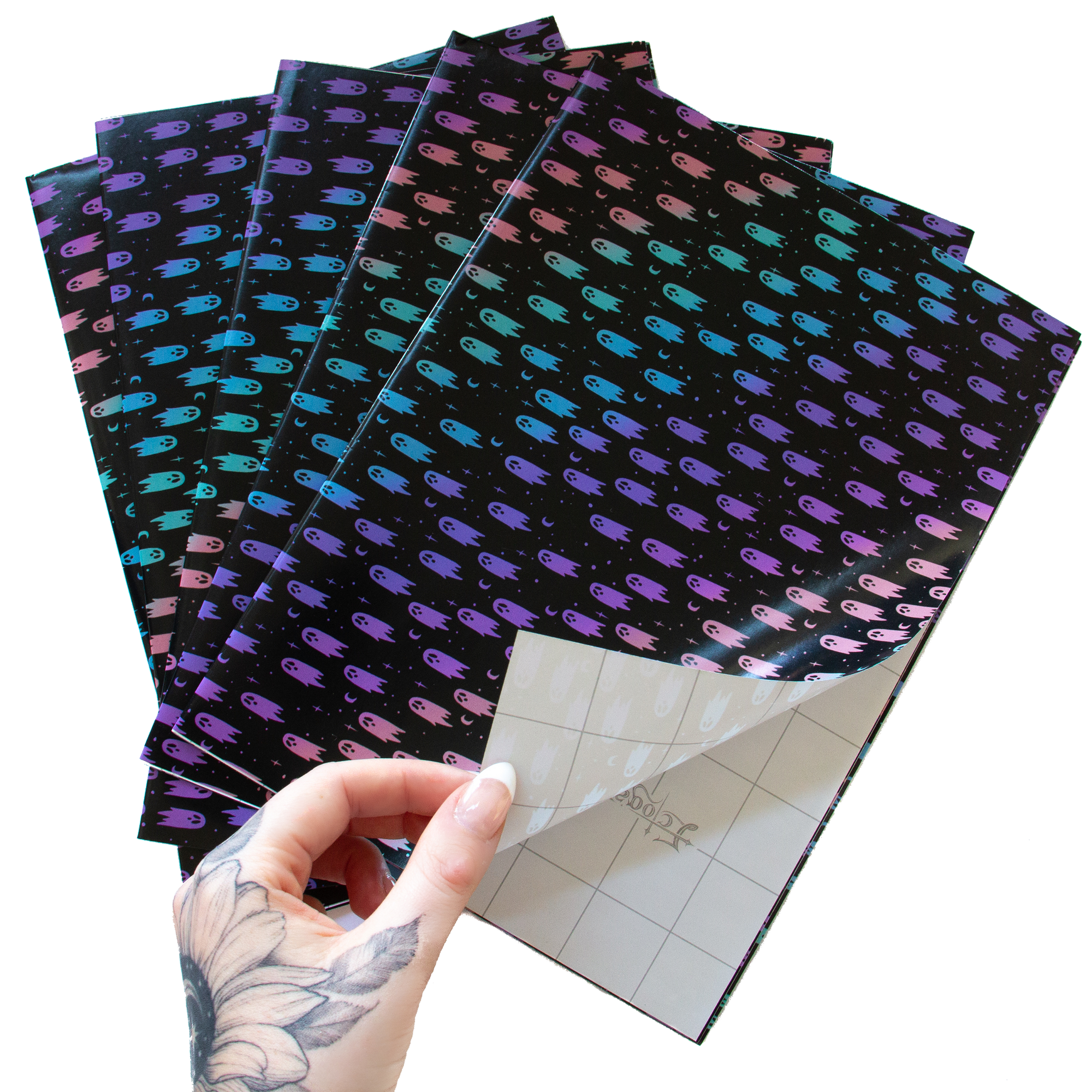 Ectogasm  Rainbow Ghosts Wrapping Paper