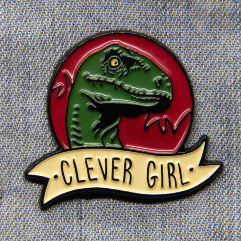 "Clever Girl" Jurassic Raptor Enamel Pin