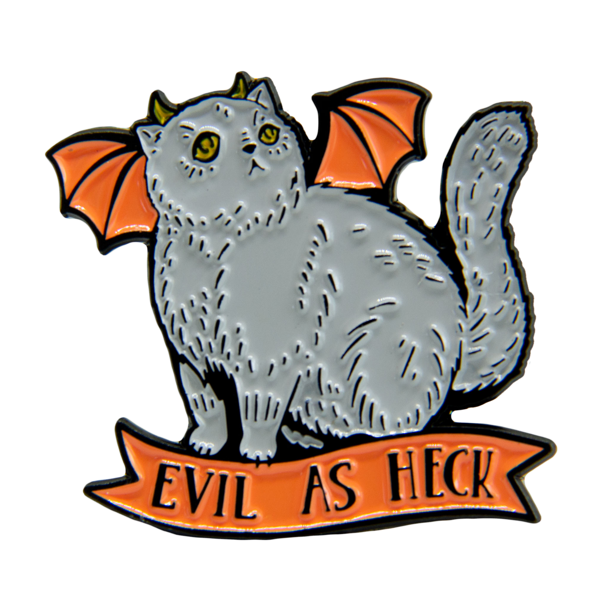 Pentacle Butthole Black Cat Enamel Pin - Ectogasm