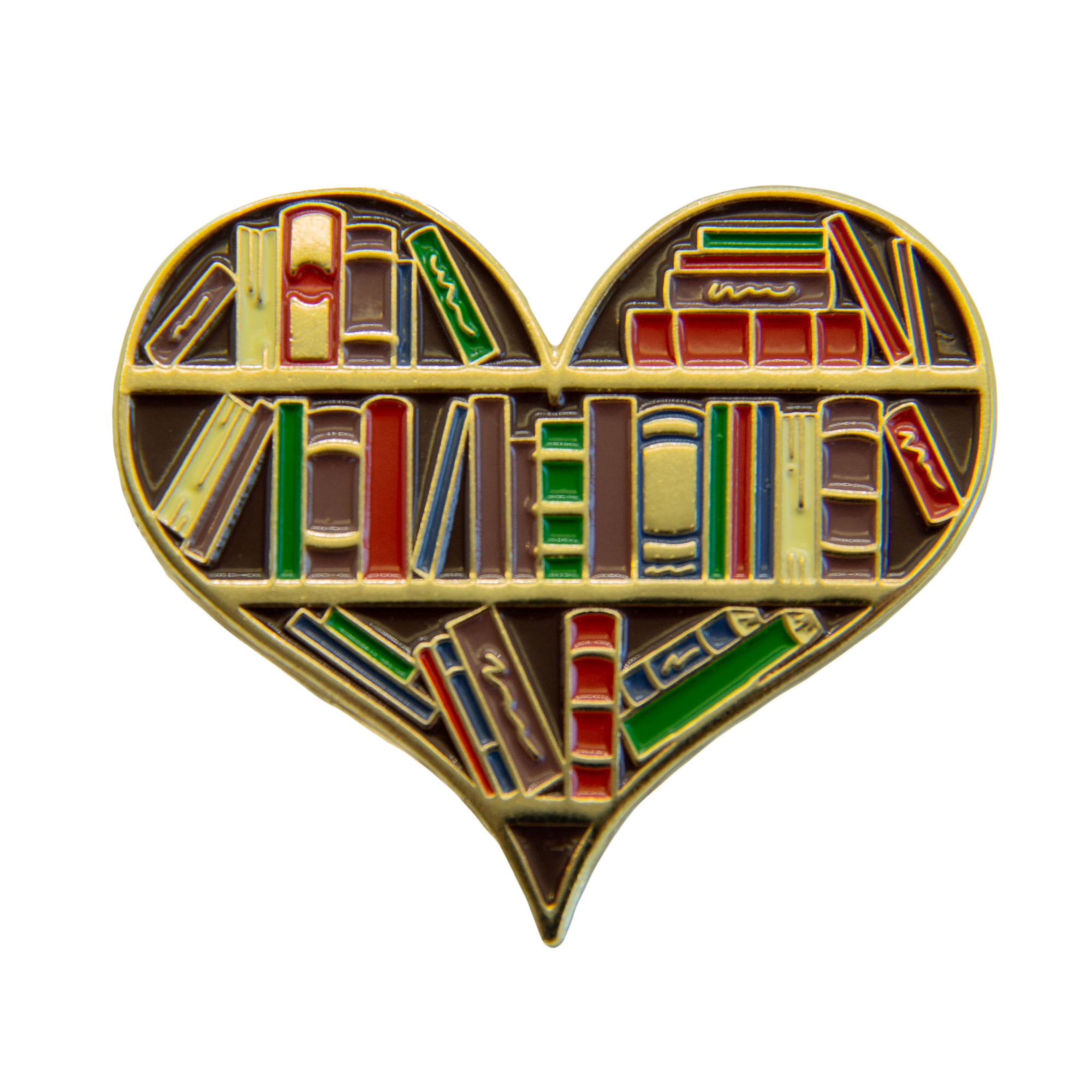 Bookshelf Enamel Pin Book Enamel Pin Book Lover Enamel Pin Bookworm Enamel  Pin 