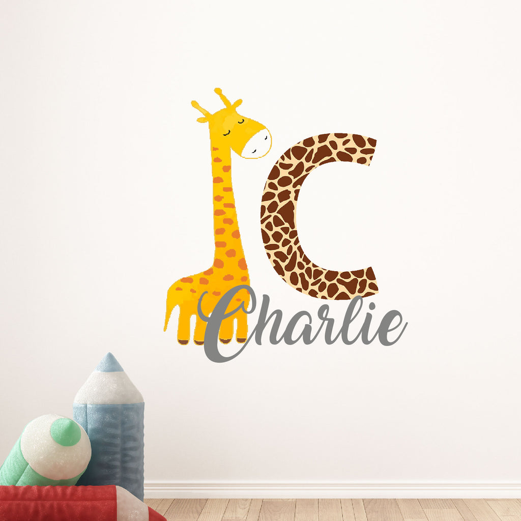 Removable Giraffe Height Measurement Wall Sticker Cartoon Monkey Decals  Children Growth Record Metric Scale Chart Kid