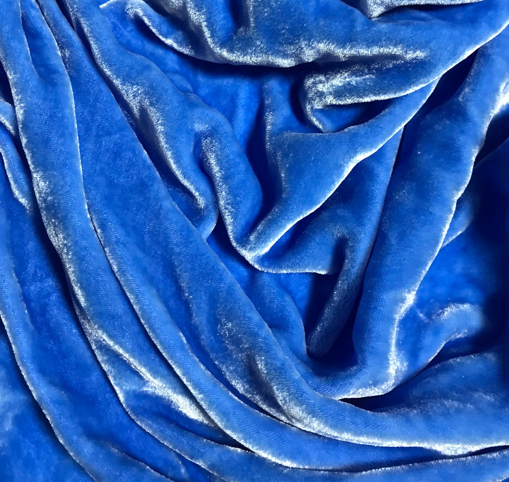 Alpine Blue Hand Dyed Silk Velvet Prism Silks 