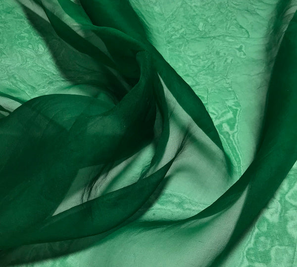 Emerald Green - Hand Dyed Silk Organza – Prism Fabrics & Crafts