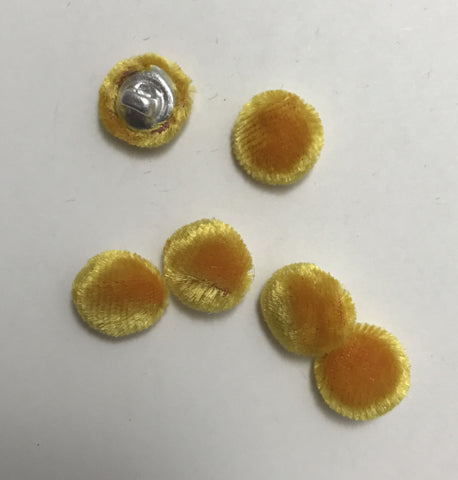 gold fabric buttons