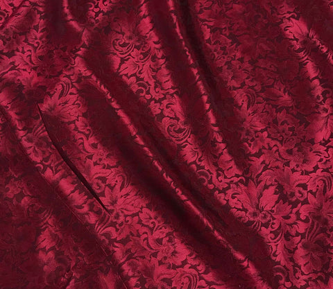 Burgundy Red Baroque Scroll - Silk Jacquard – Prism Fabrics & Crafts