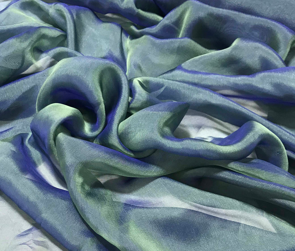 aqua chiffon fabric