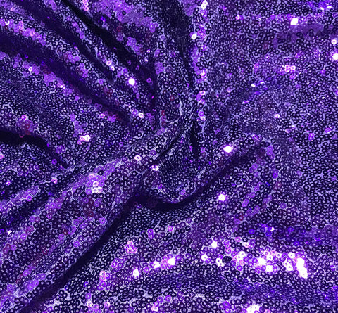 Violet Purple - Sequin Spangle Sewn on Mesh Fabric – Prism Fabrics & Crafts