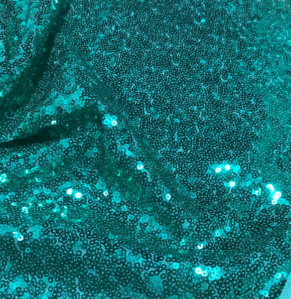 Emerald Green - Sequin Spangle Sewn on Mesh Fabric – Prism Fabrics & Crafts