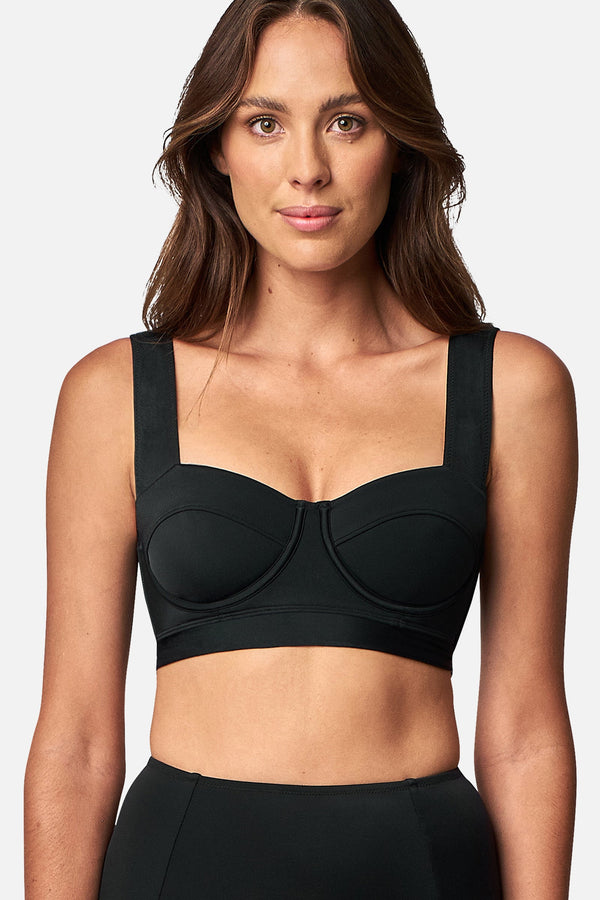 Never Say Never Bikini Bralette (DD-F Cup) BLACK