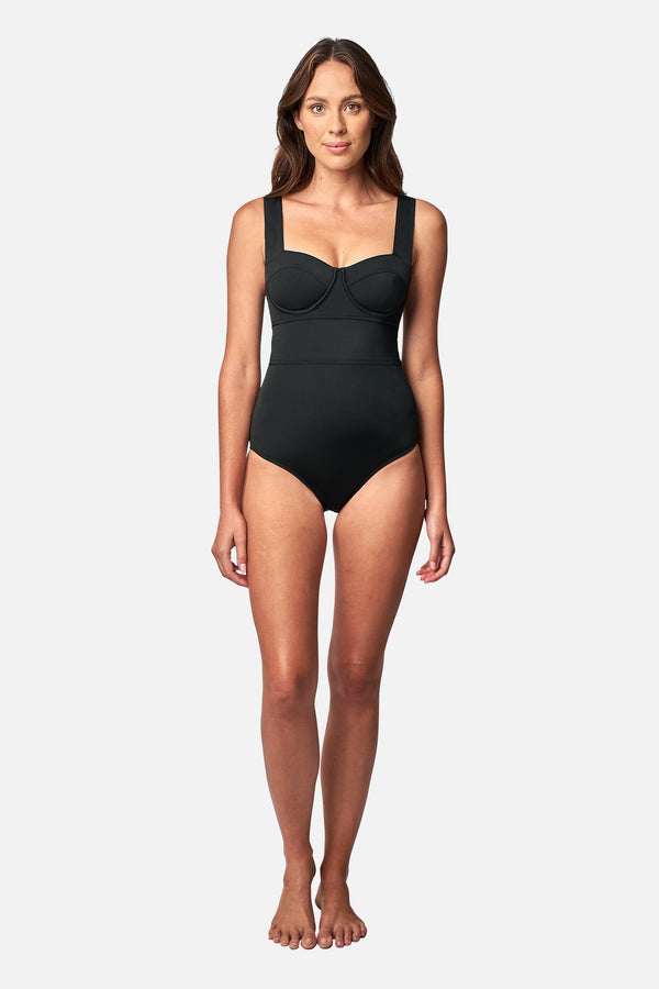 Classic Scoop Neck One Piece BLACK – UNE PIECE