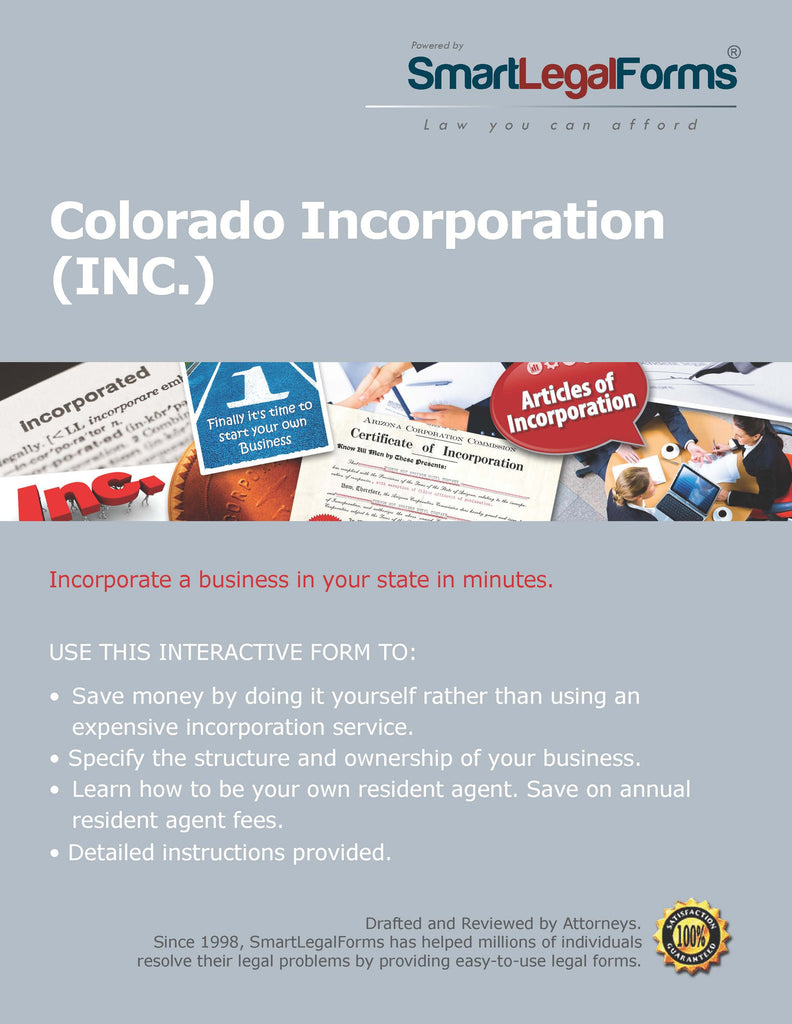 Certificate of Incorporation (Profit) Colorado SmartLegalForms