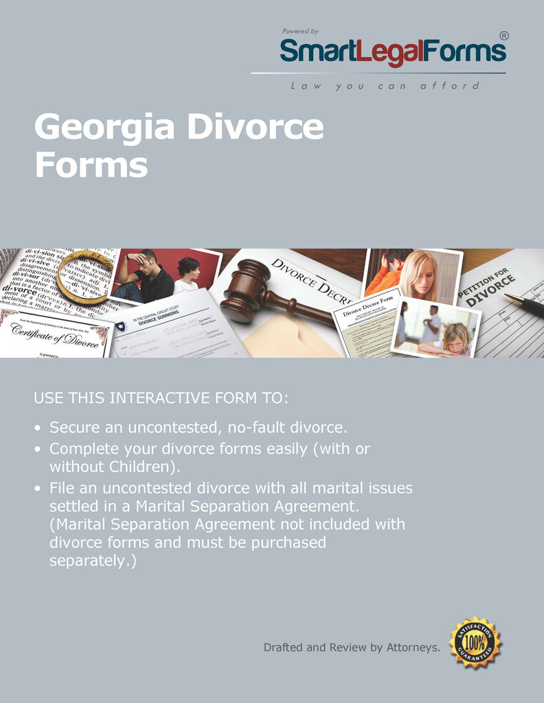 Georgia Divorce Forms Smartlegalforms