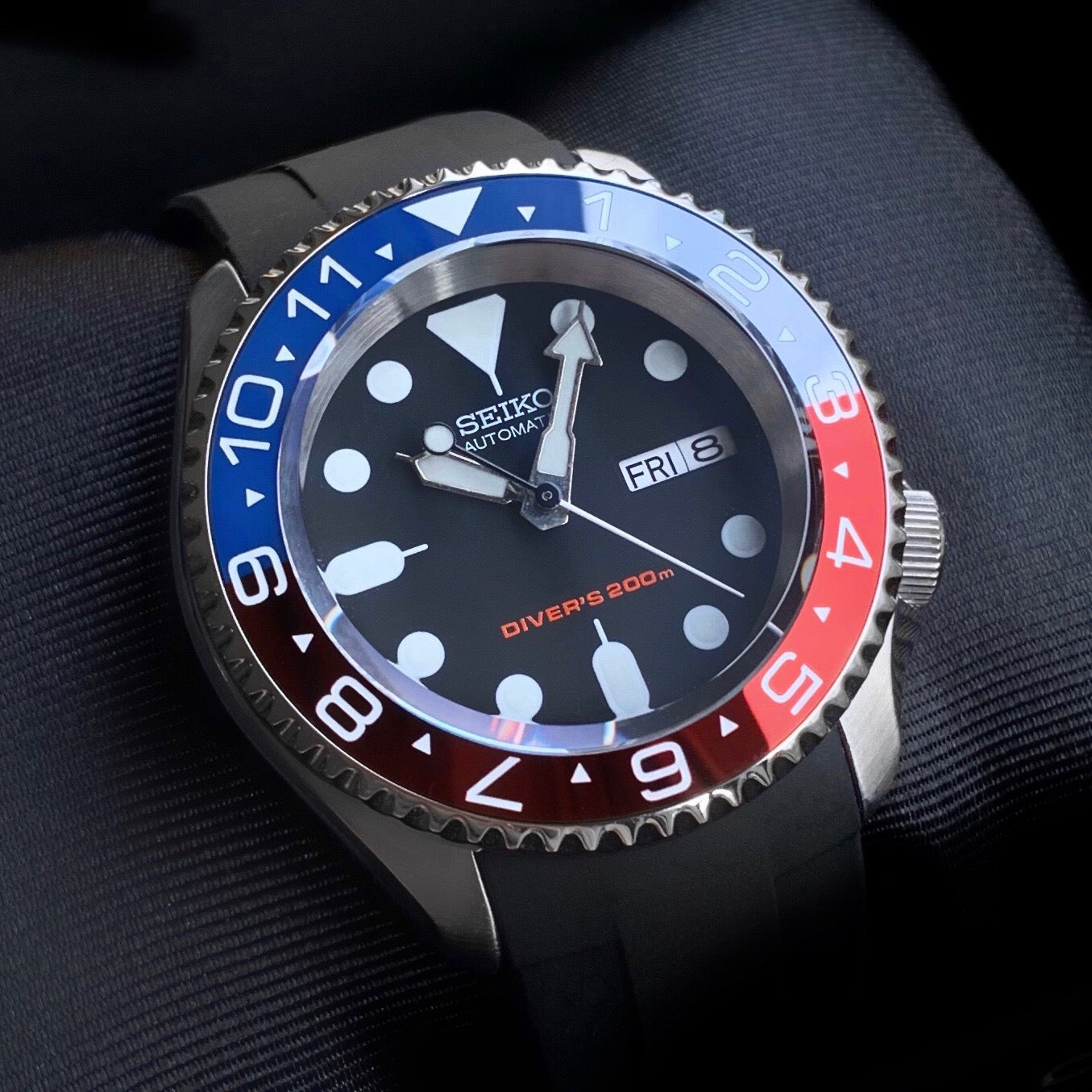 seiko skx ceramic pepsi bezel