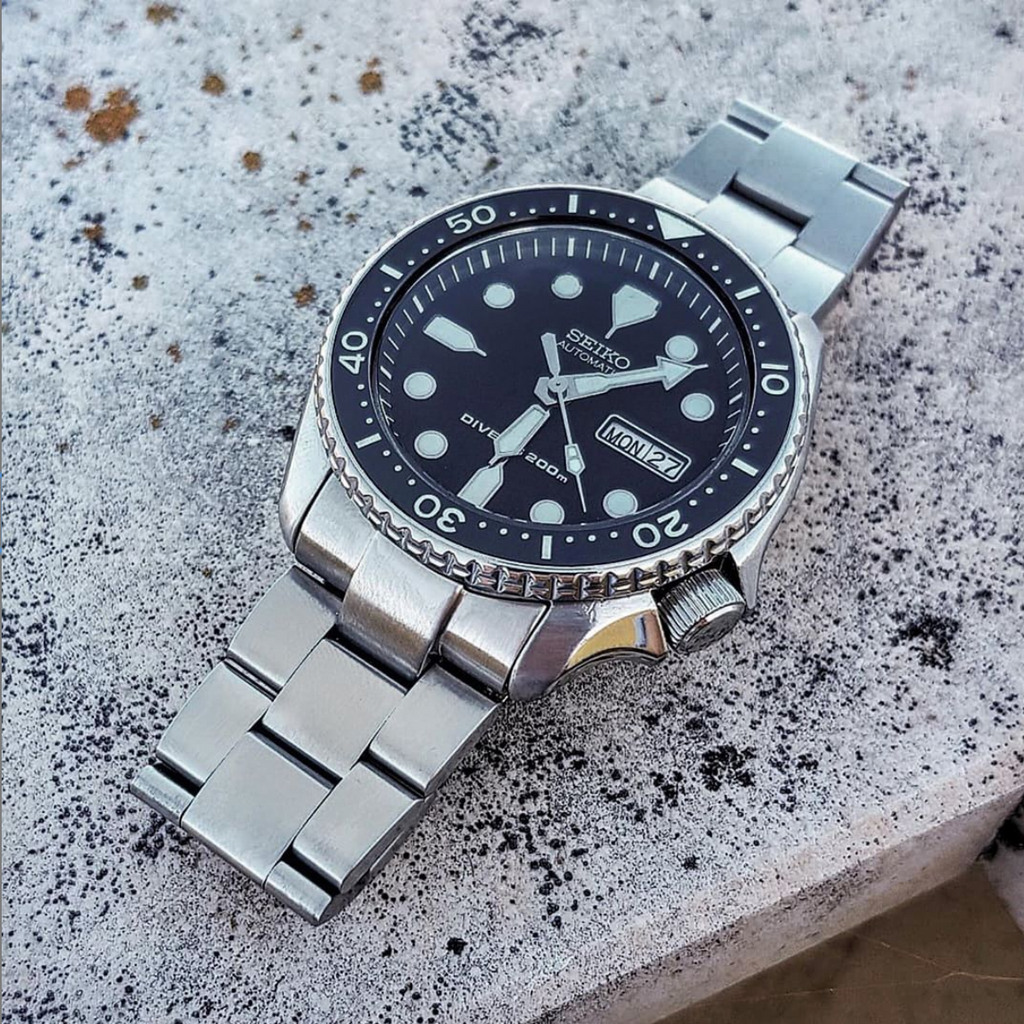 Ceramic Insert - SKX Black - Luminous Green – dlwwatches