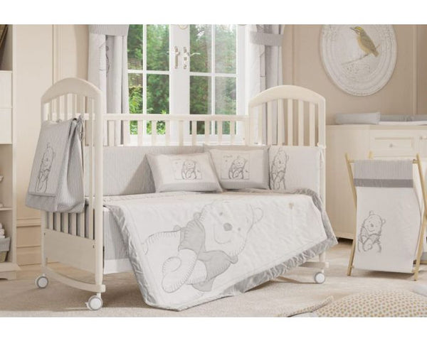 Disney Gray Winnie The Pooh Crib Bedding Collection My Baby World