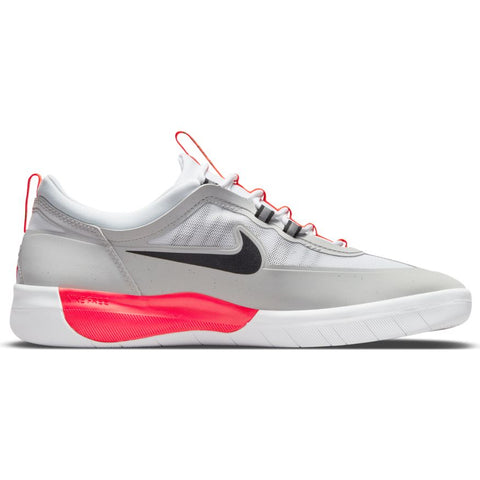 Nike Sb Nyjah Free Ii Skate Shoe Neutral Grey Black White Bright Crimson Legacy Skate Store