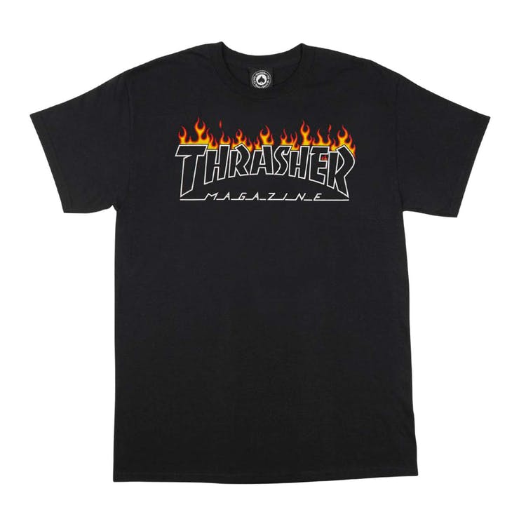 Thrasher Magazine - Scorched Outline Tee (Black) – Legacy Skate Store
