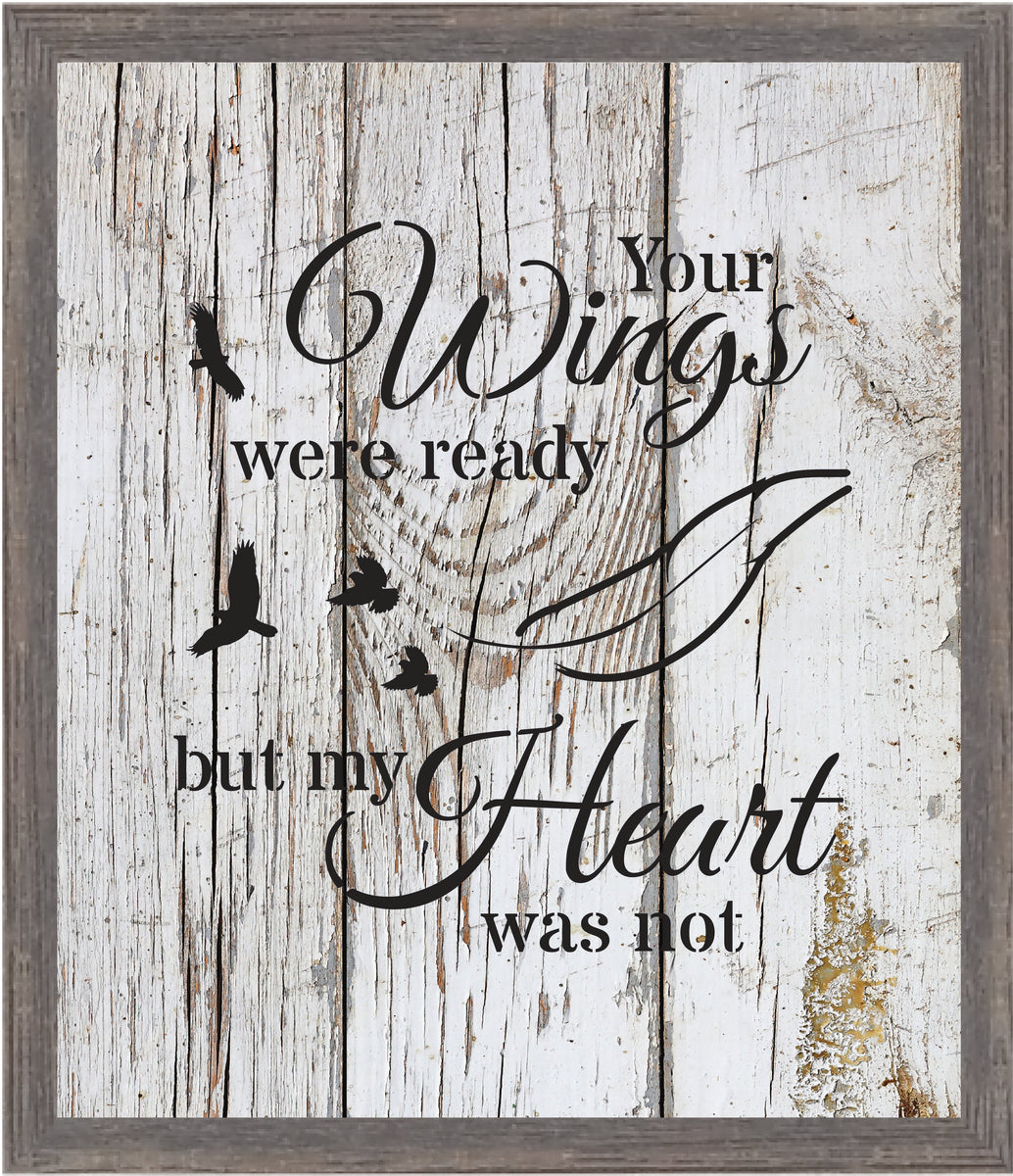 Your wings were… Inspirational Memorial Wall Décor | XoticBrands Home Decor