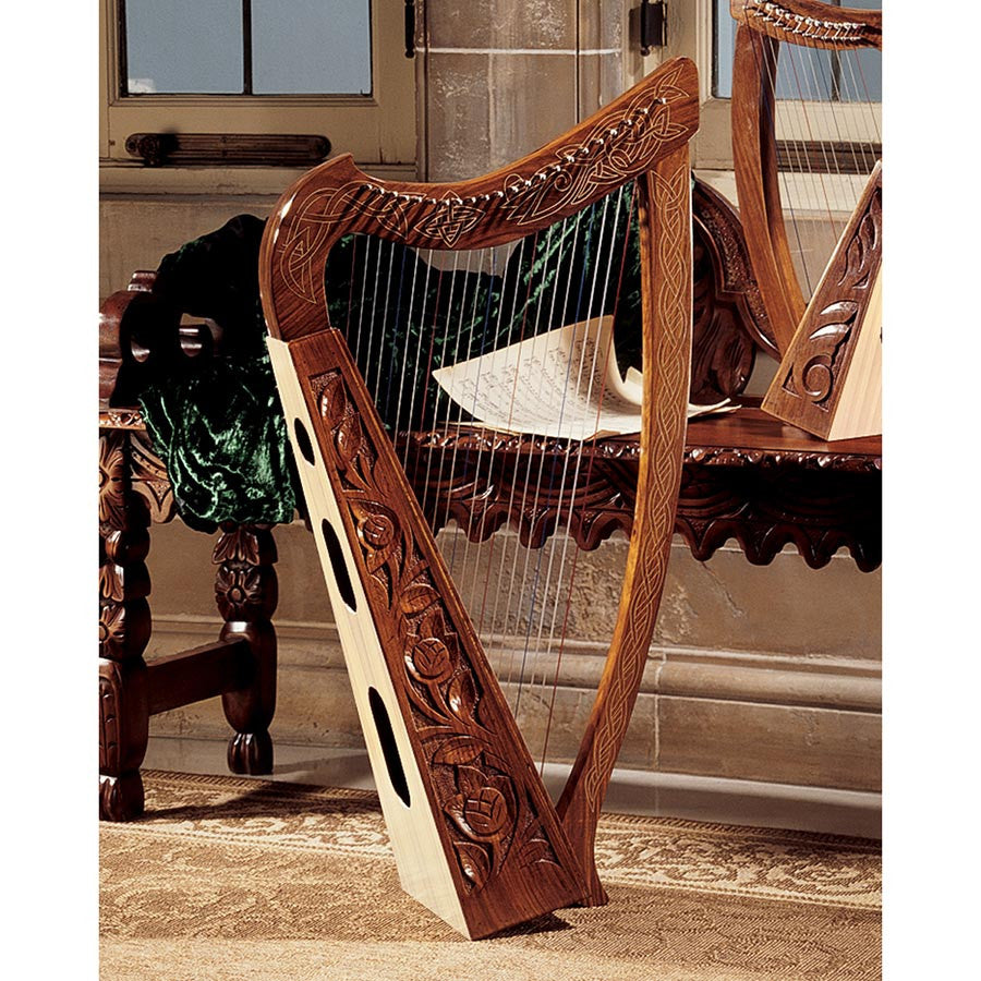 35.5" Celtic Rosewood Heather Harp Fully Functional Musical Instrument