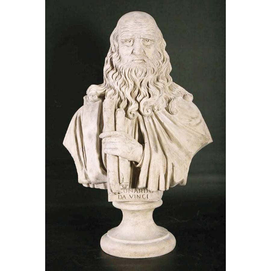 Leonardo Davinci Bust Sculpture Statue