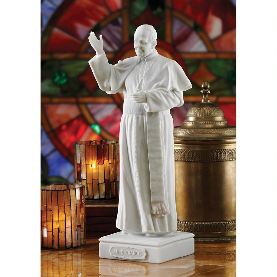 Pope Francis Bonded Marble Resin Statue