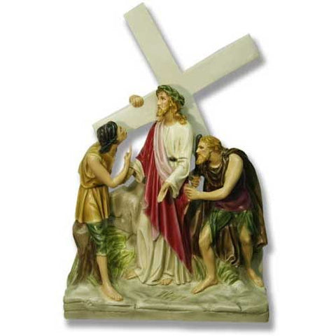 Jesus Is Given The Cross Station # 2 Religious Sculpture - XoticBrands Home Decor