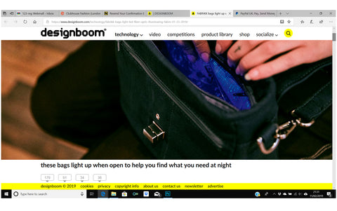 FABRIKK bags light up when open to help you find what you need at night