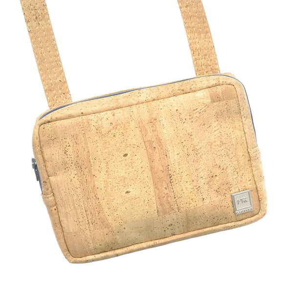 Theta | Premium Natural Cork &#39;Vegan Leather&#39; Cross Body Mini Bag – FABRIKK UK