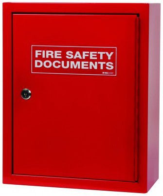 Elmdene Steel Red Wall Mountable A4 Lockable Secure Fire Documents
