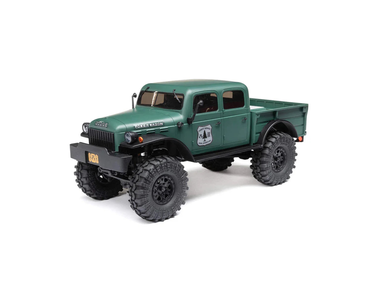 Axial SCX24 40's 4 Door Dodge Power Wagon 1/24 4WD RTR Scale Mini Crawler (Green) w/2.4GHz Radio   (AXI00007T2)