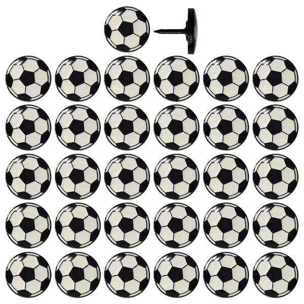 Gold or Silver Soccer Push Pins, Unique Nickel Sports Pushpin, Solid Metal  No Plastic, World Cup Soccer Map Pin 