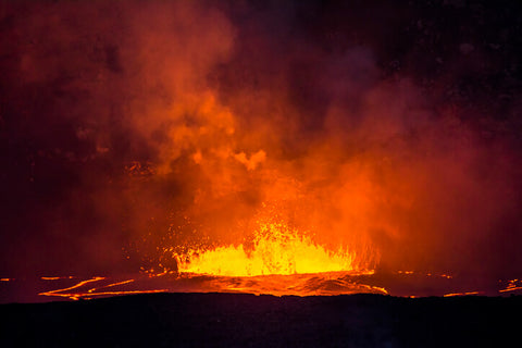Boiling lava in Kilauea Volcano 
