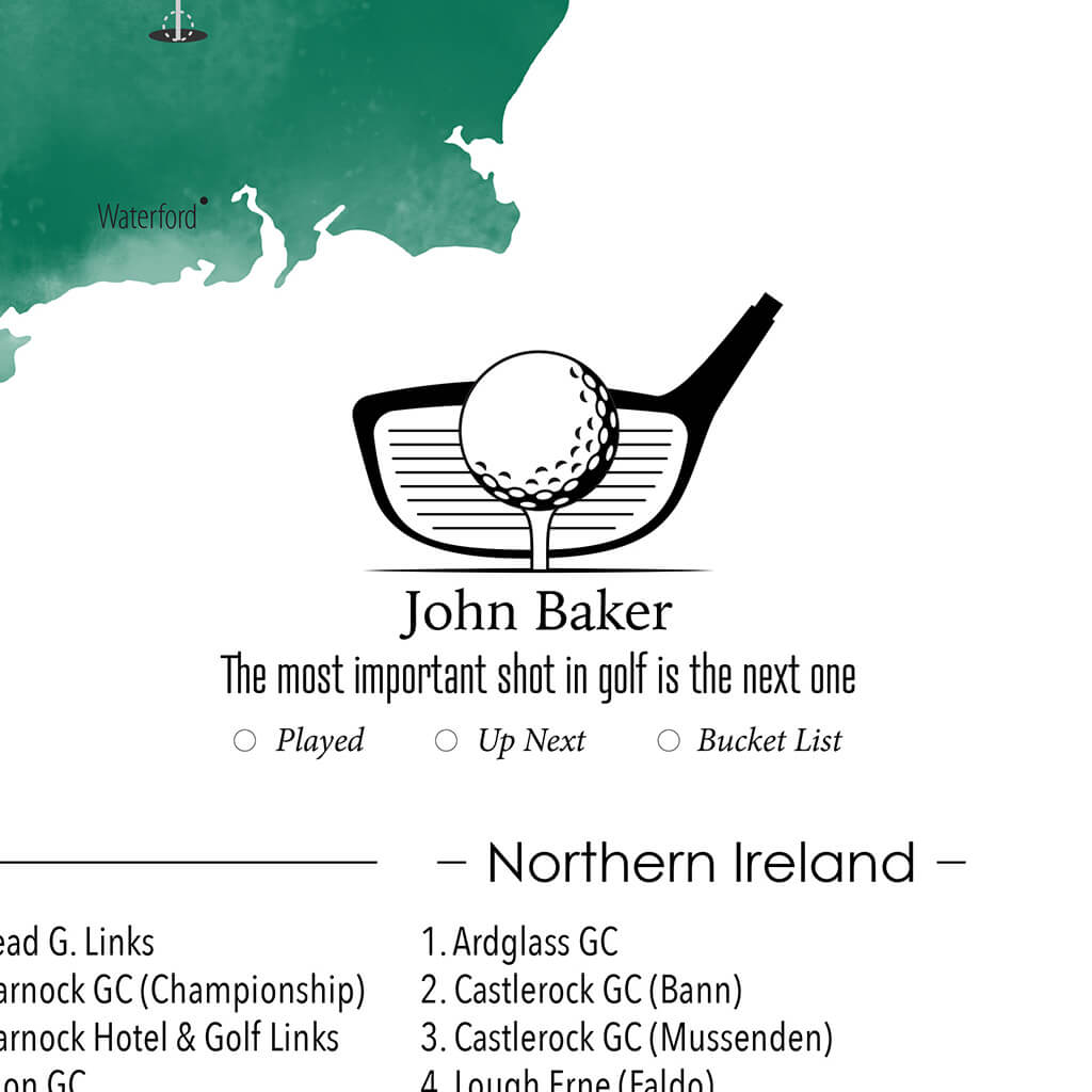 Golf Map Personalization