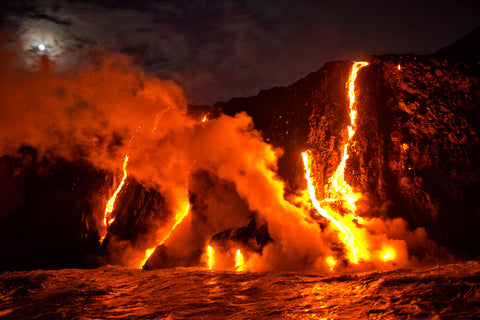 Kilauea Eruption flowing into the Pacific 