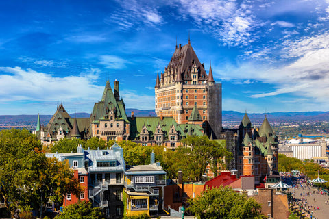 rontenac Castle (Fairmont Le Chateau Frontenac) in Old Quebec City, Canada 