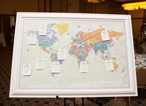 World Map Wedding Seating Chart