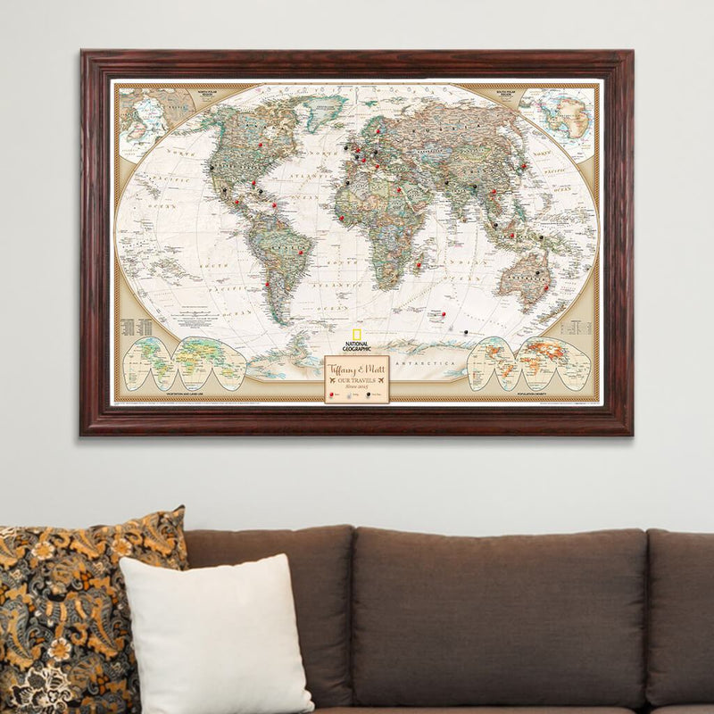 virtual travel map with pins