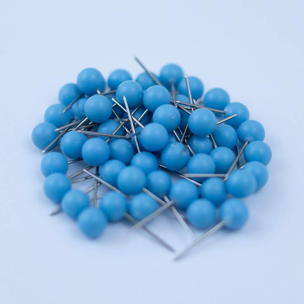 Light Blue Map Pins, Colored Map Pins