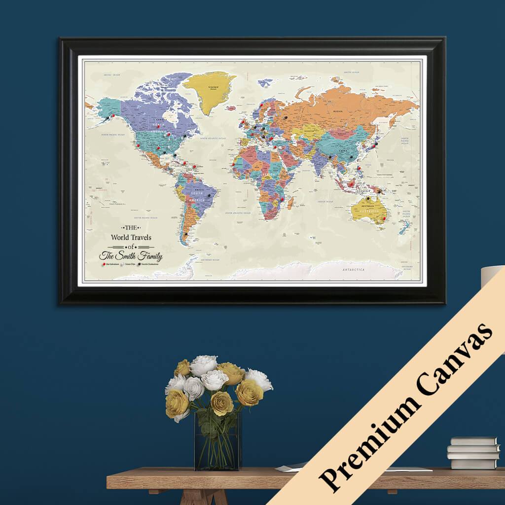 Quality POSTER.Map of the World.Mapa Mundi.Travel shop Interior Design  art.v1354 