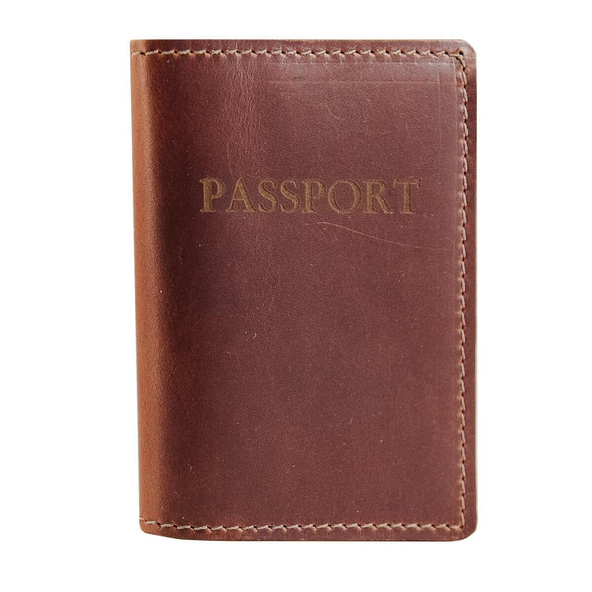 Push Pin Travel Maps Leather Passport Cover