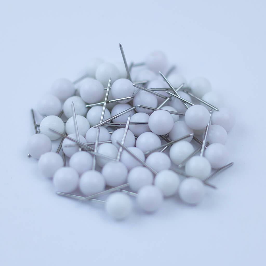 Map Tacks Push Pins Small Size 300 Packs (White, 1/5 Inch)