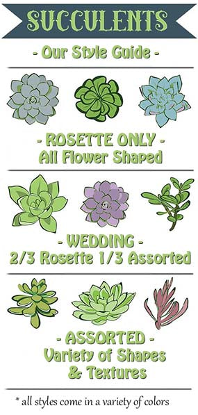 What is the difference between all rosettes, wedding, and assorted ...