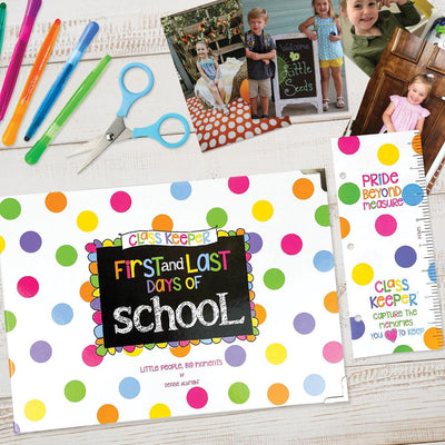 First Day & Last Day of School Memory Book Keepsake Album, Preschool to College, (Class Keeper - Pastel Dots)