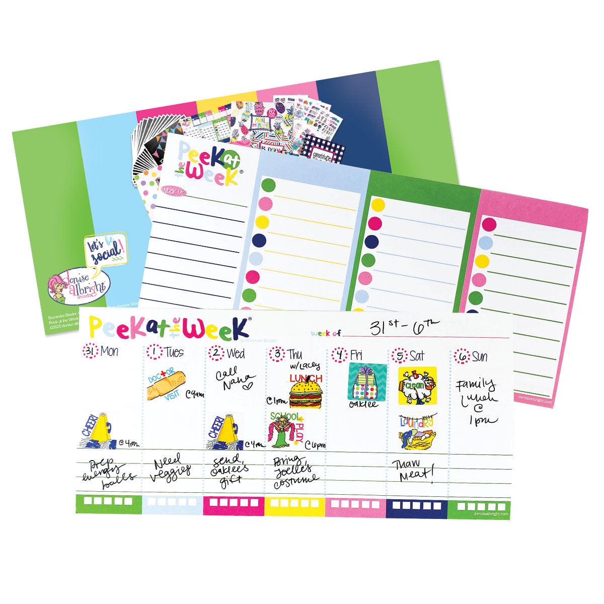 MINI Peek at the Week® Planner Pad | All Bright & Cheery