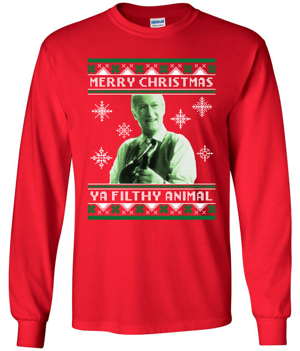 Download Merry Christmas Ya Filthy Animal - Long Sleeve T-Shirt ...