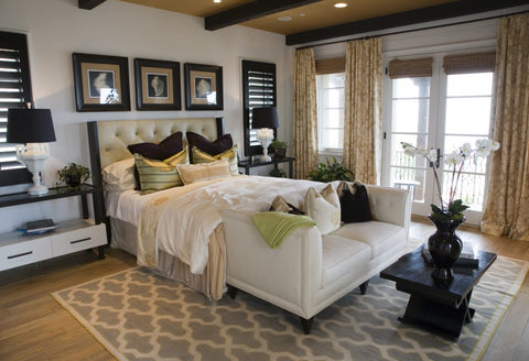 bedroom rug placement ideas | bedroom rugs ideas | main bedroom